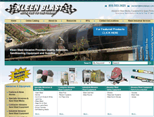 Tablet Screenshot of kleenblast.com